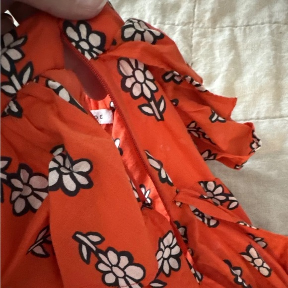 Rhode Romeo Red Tiered Floral Ruffle Skirt Size Small - Picture 2 of 6